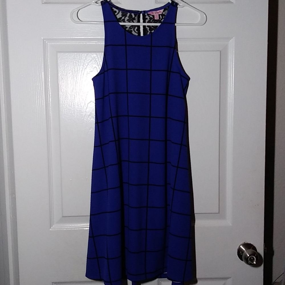 Candie's Blue Large Check Dress